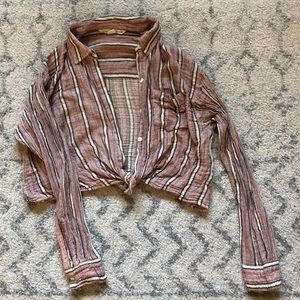 70’s vibe tie blouse